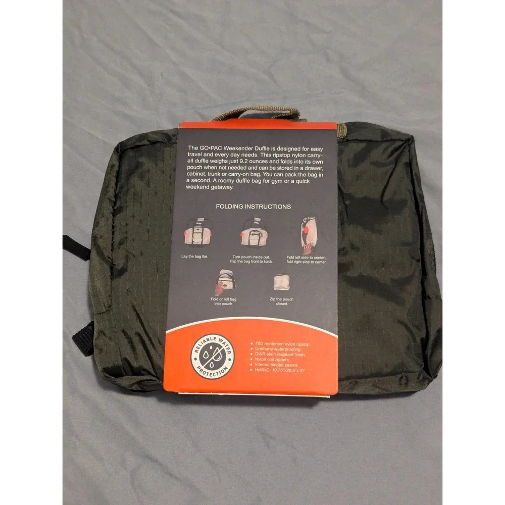 GO PAC Weekender Duffle Large NightForest Waterproof Stain-Resistant Lightweight